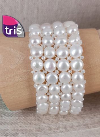 PULSERA PERLAS 4 FILAS