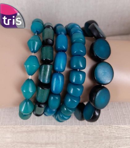 PULSERA HUES RIBON 4 FILAS VERDE