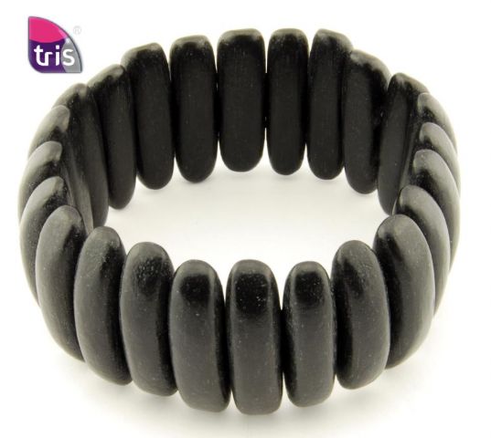 PULSERA ELAST. PIEZ. MADERA NEGRO