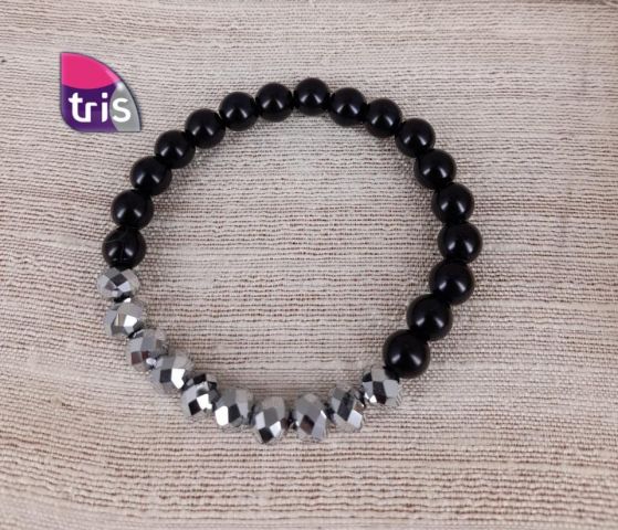 PULSERA PERLA P NEGRA + ANTRA 