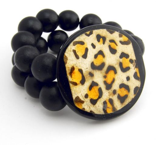 PULSERA 2 BOLAS ELASTICAS TIGRE