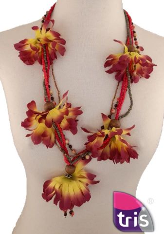 COLLAR FLORES TELA DEGRADADA