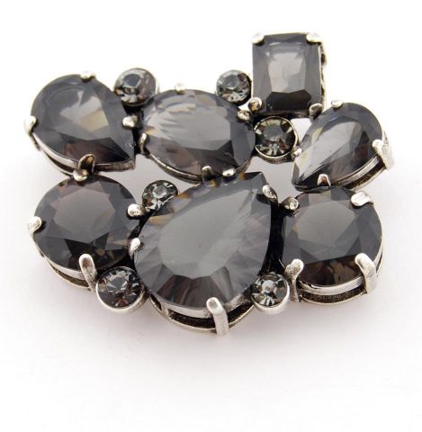 BROCHE CRISTAL TRANS. NEGRO