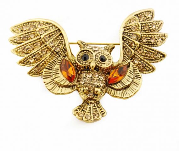 BROCHE BUHO DORADO