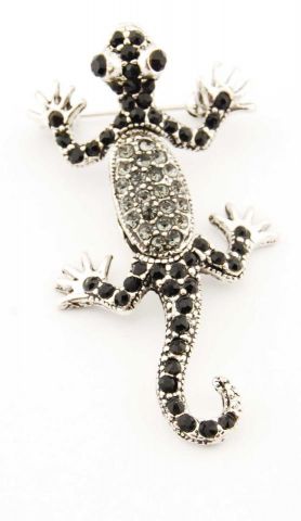 BROCHE  SALAMANDRA ART. P PLATEADO