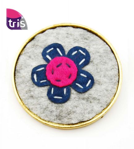 BROCHE FIELTRO FLOR