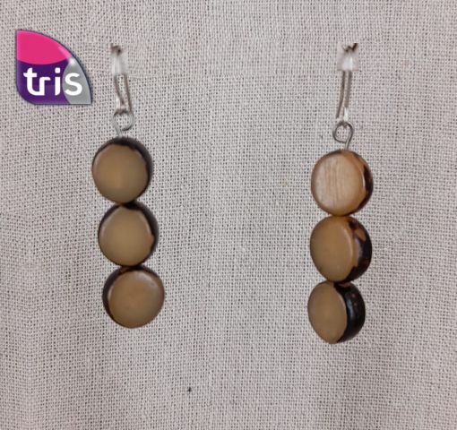 PENDIENTES HUES 3 RDOS. CREMA