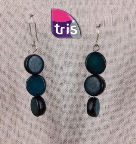 PENDIENTES HUES 3 RDOS. VERDE