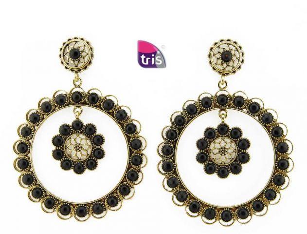 PENDIENTES G 2 AROS NEGRO