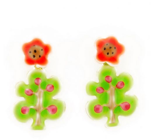 PENDIENTES ARBOL BOSQUE