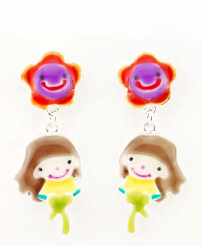 PENDIENTES ESMALTE NIÑAS SMILE