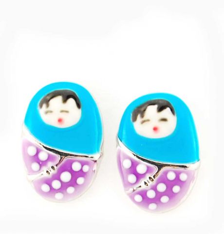 PENDIENTES ESMALTE MATRIOSKA