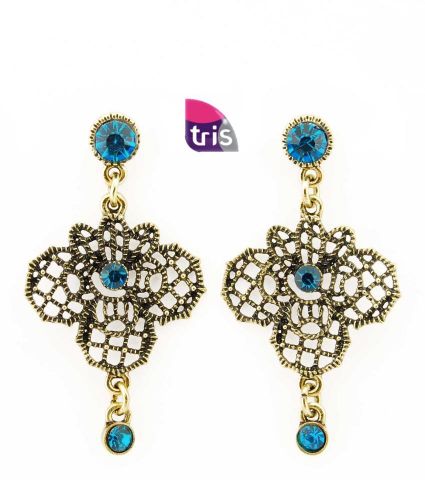 PENDIENTES LACE 3 PETALOS