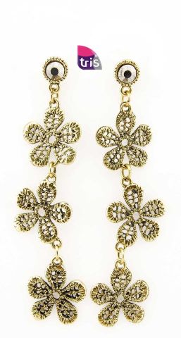 PENDIENTES LACE 3 FLORES