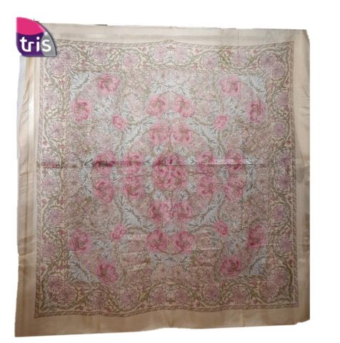 FOULARD SEDA CACHEMIR BEIGE