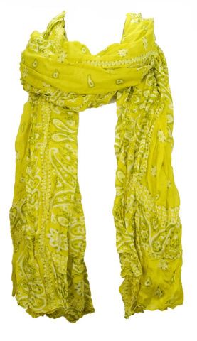 FOULARD ANCHO ARRUGADO VERDE