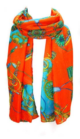 FOULARD POLIESTER HIPICA BOR NARANJA