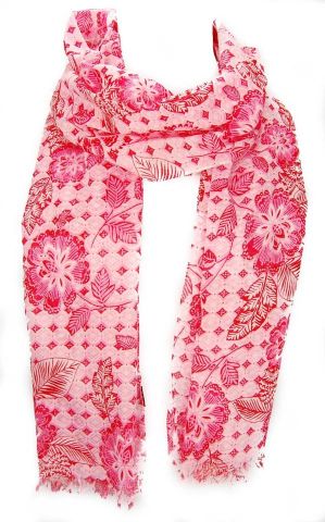 FOULARD ALGODON FLORES ROJAS