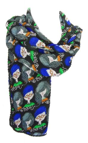 FOULARD IM PLISADO CARAS NEGRO