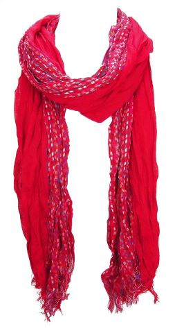 FOULARD LISO PESPUNTES GUAN ROJO