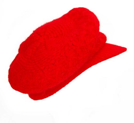 GORRO VISERA ROMBO ROJO