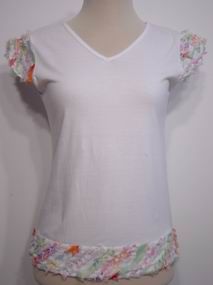 CAMISETA VOLANTES BIES MIN. 2 BLANCO