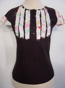 CAMISETA VOLANTES BIES MIN. 2 NEGRO