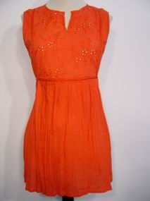 BLUSA CORTE PECHO NARANJA TALLA L