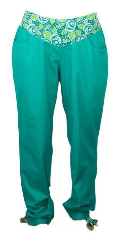 PANTALON LISO CINTURA PRINT VERDE TALLA S