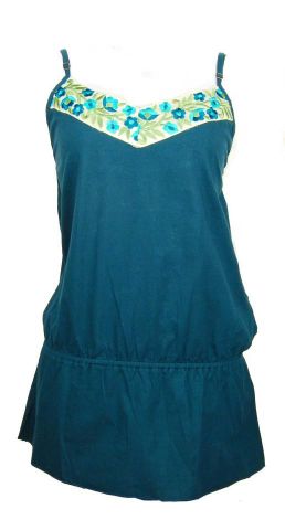 TOP LARGO GOMA BAJA BORD AZUL TALLA S