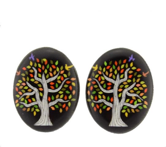 PENDIENTES OVAL ARBOL