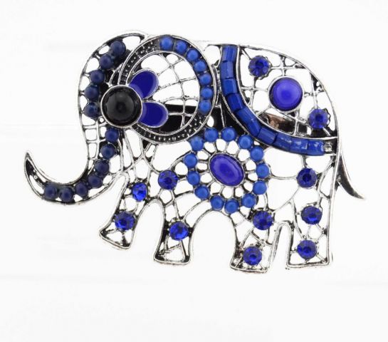 BROCHE ELEFANTE AZUL