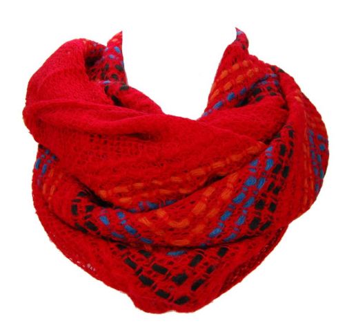 CUELLO DOBLE RAYAS DIAGONAL ROJO