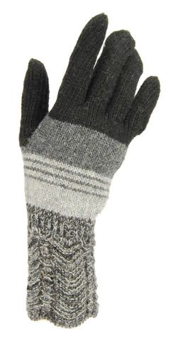 GUANTES MUÑECA CALADA NEGRO