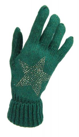 GUANTES STAR STRASS VERDE