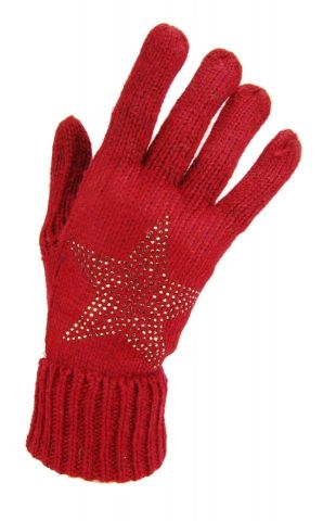 GUANTES STAR STRASS GRANATE