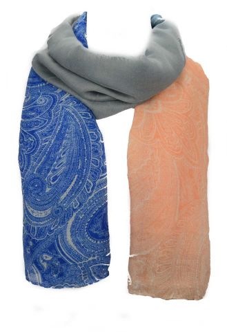 FOULARD GRECA CACHEMIR DEGRA AZUL