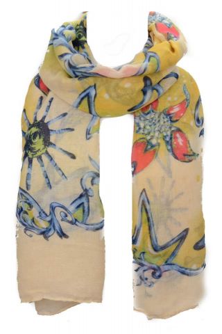 FOULARD ESTRELLAS MARINO AMARILLA