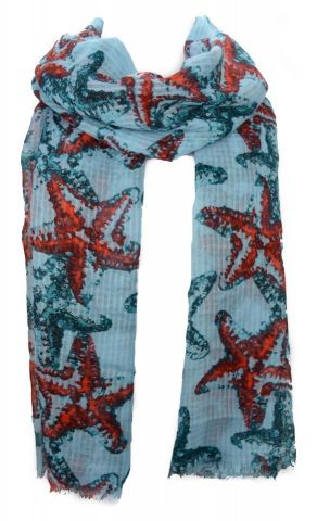 FOULARD STAR FISH AZUL