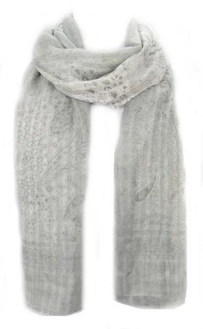 FOULARD CACHEMIR DIFUMINADO GRIS