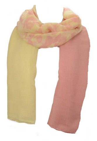 FOULARD FLORES COLOR POSIT.  ROSA