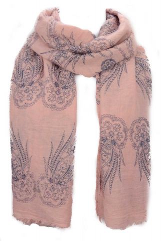 FOULARD CACHEMIR FLORIDO ROSA