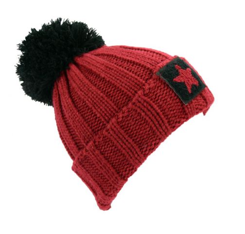 GORRO LISO ESTRELLA ROJO