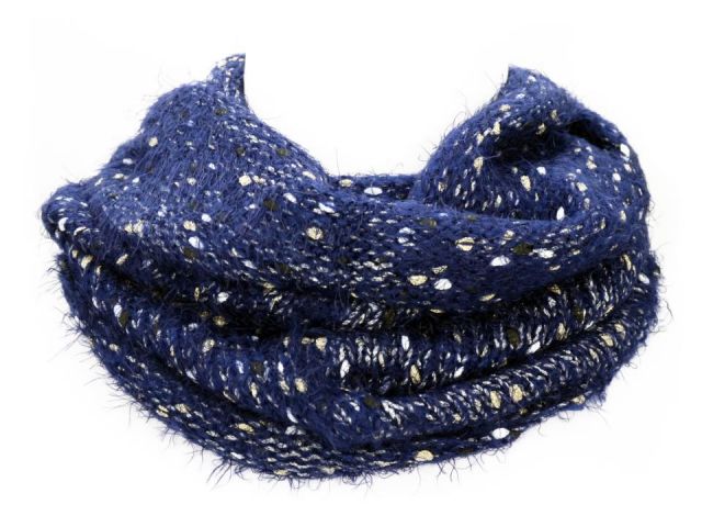 CUELLO JASPE BRILLO AZUL