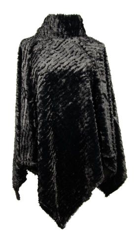 PONCHO PELUCHE NEGRO