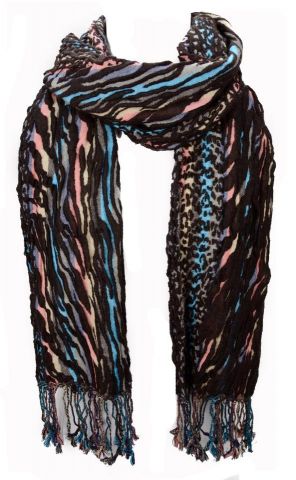 FOULARD HINDI CEBRA/TIGRE MARRON