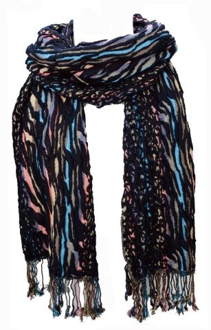 FOULARD HINDI CEBRA/TIGRE NEGRO