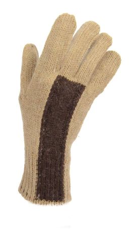 GUANTES LANA FRANJA OCHOS CAMEL