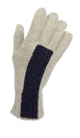 GUANTES LANA FRANJA OCHOS GRIS