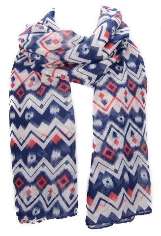 FOULARD PRINT ZIG ZAG AZUL